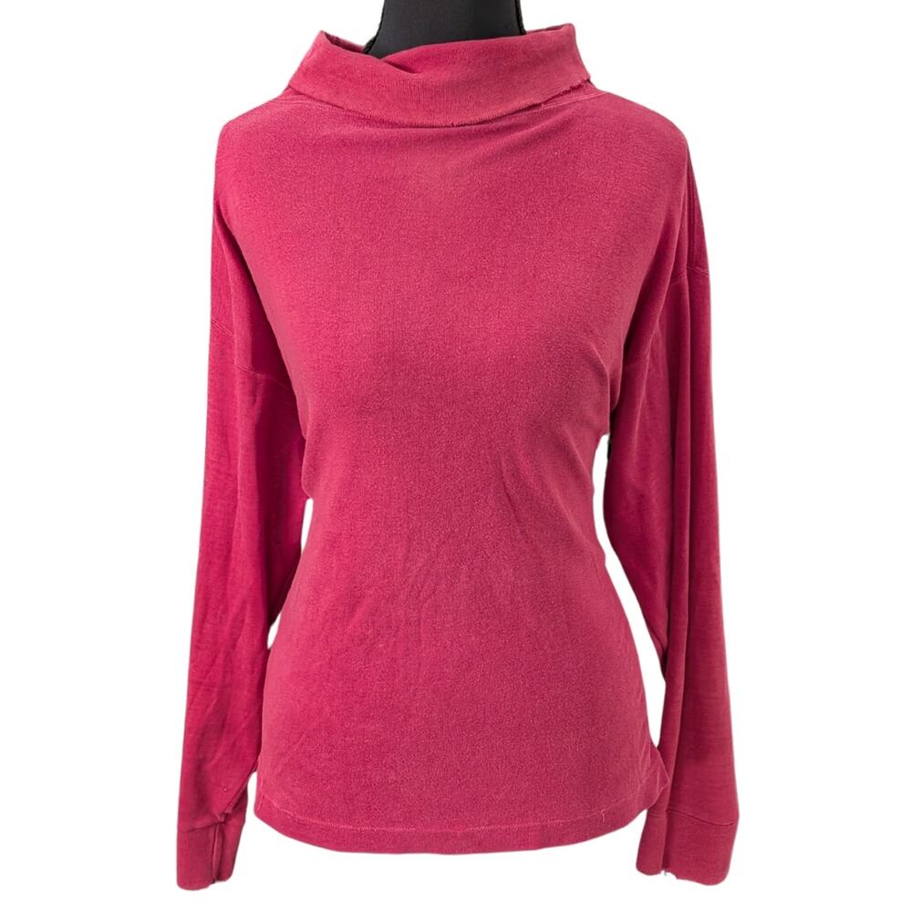 American Weekend Berry Red Turtleneck Shirt | Women's XL